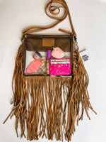 Hand Tooled Clear Purse Crossbody - Concert /Game Day Stadium