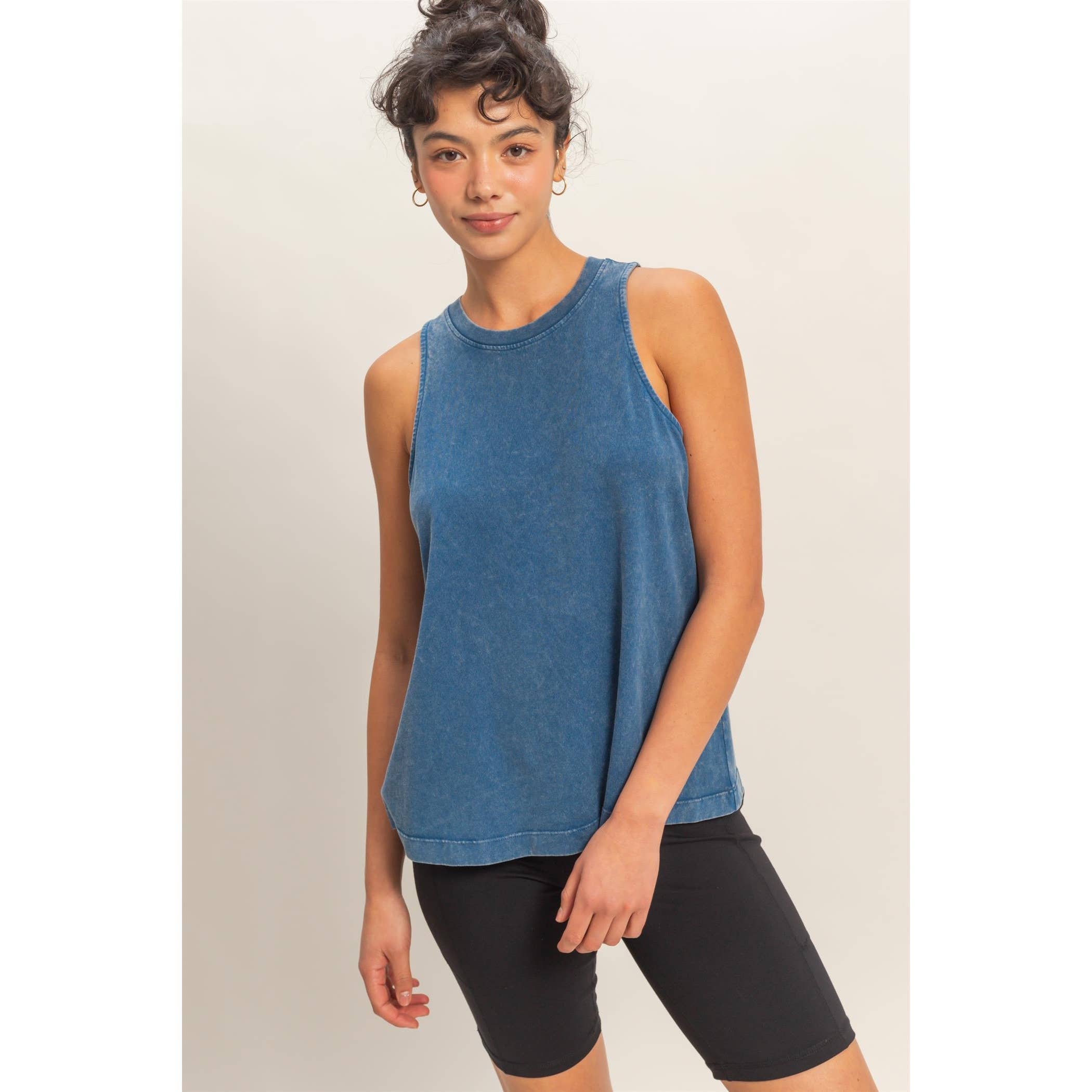 Mineral Washed Sleeveless Top boho clothing, festival outfit, hippie style apparel | Elevated Hippie