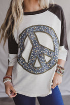 Three Bird Nest - Peaceful Contrast Top - Navy Ivory boho clothing, festival outfit, hippie style apparel | Elevated Hippie