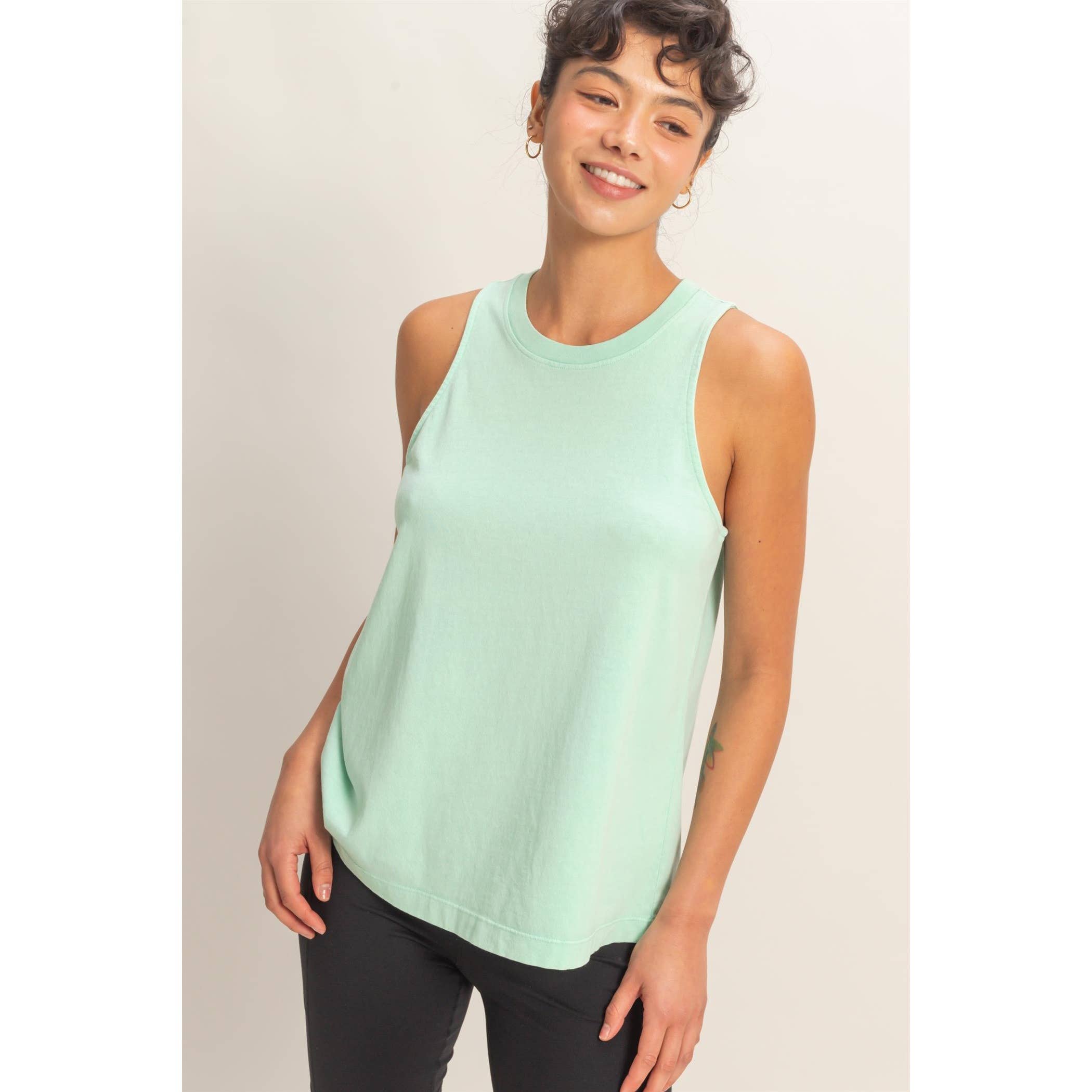 Mineral Washed Sleeveless Top boho clothing, festival outfit, hippie style apparel | Elevated Hippie