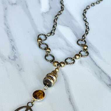 Chandler Necklace Gunmetal - The Elevated Hippie