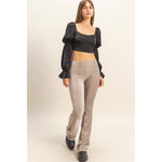 Striped Velour High-Rise Pants - The Elevated Hippie
