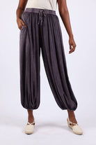 Stonewashed Harem Pants: Cuffed Hem (Fall Colors) boho clothing, festival outfit, hippie style apparel | Elevated Hippie