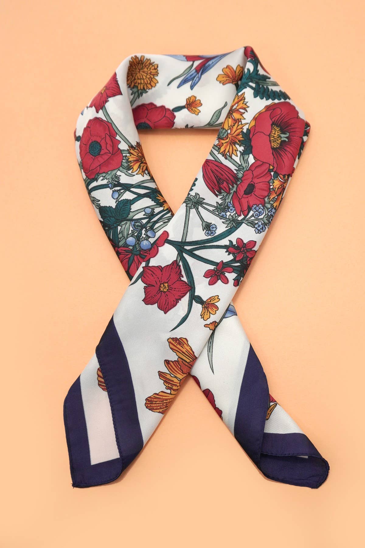 LARGE FLORAL PRINT BANDANA SCARF | 40SC651 boho clothing, festival outfit, hippie style apparel | Elevated Hippie