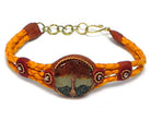 Acrylic Tree of Life Braided Leather Bracelet boho clothing, festival outfit, hippie style apparel | Elevated Hippie