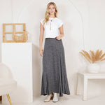 Boho Bias-Cut Skirt in Plaid Print & Stripe, Mixed Media  - The Elevated Hippie