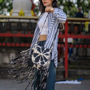 Tie Dye Fringe Crossbody Bag - The Elevated Hippie