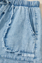 Myosotis Acid Wash Denim Shorts boho clothing, festival outfit, hippie style apparel | Elevated Hippie