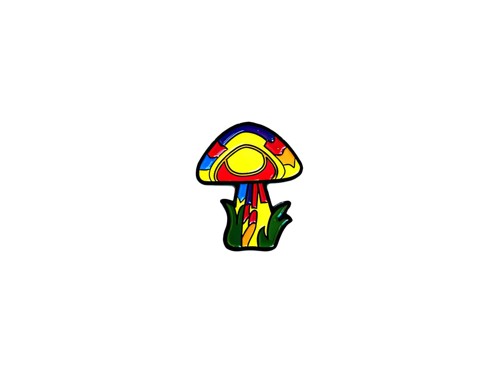 Multi Colored Mushroom Pin boho clothing, festival outfit, hippie style apparel | Elevated Hippie