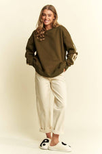 Be Yourself Love Yourself Printed Oversized Sweatshirt - The Elevated Hippie