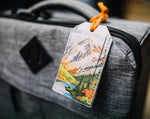 Abstract Mountains - Leather Luggage Tag - The Elevated Hippie