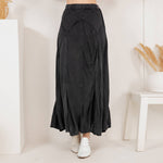 Boho Bias-Cut Skirt in Plaid Print & Stripe, Mixed Media  - The Elevated Hippie