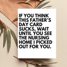 Funny Father's Day Card Sarcastic Cheeky Gifts boho clothing, festival outfit, hippie style apparel | Elevated Hippie