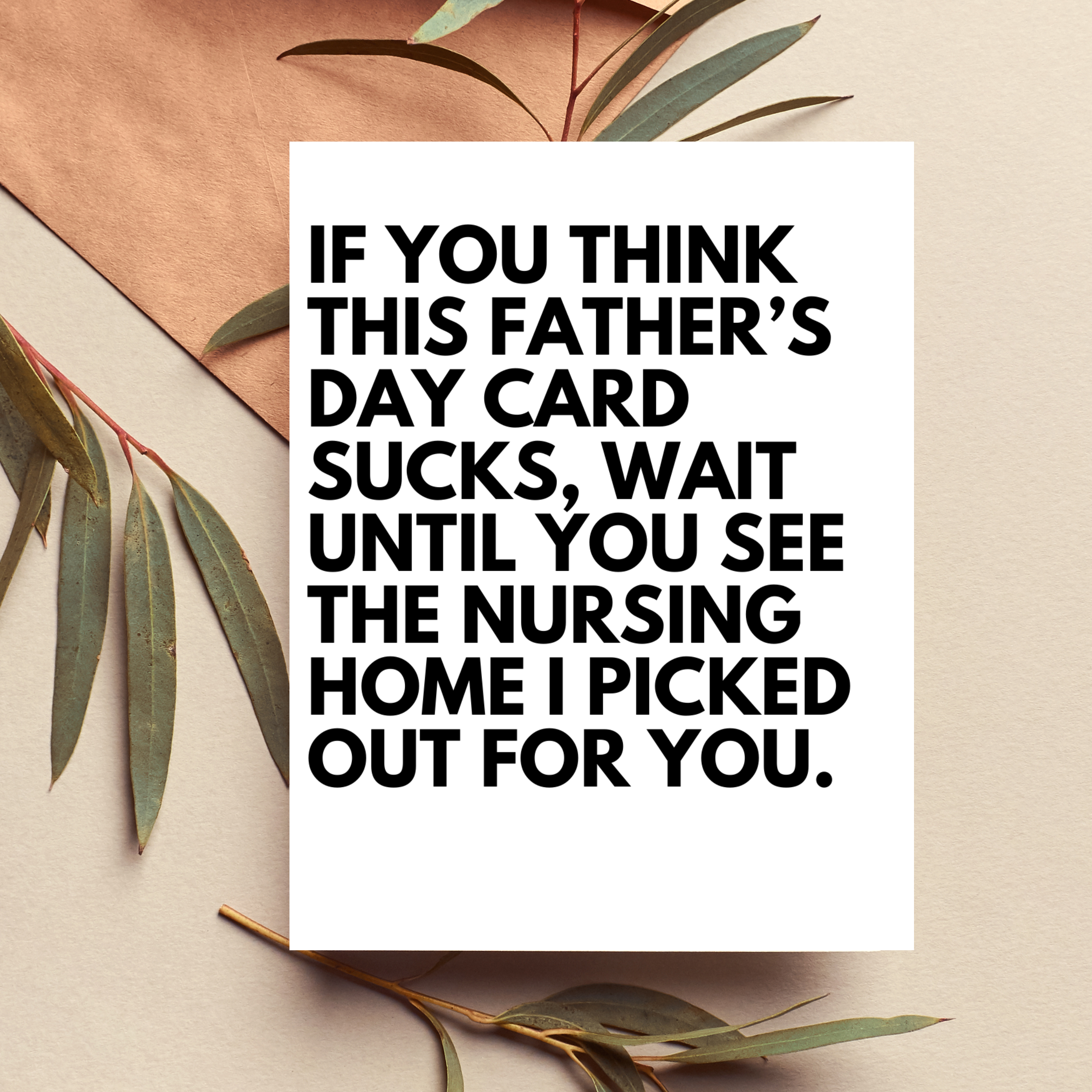 Funny Father's Day Card Sarcastic Cheeky Gifts boho clothing, festival outfit, hippie style apparel | Elevated Hippie