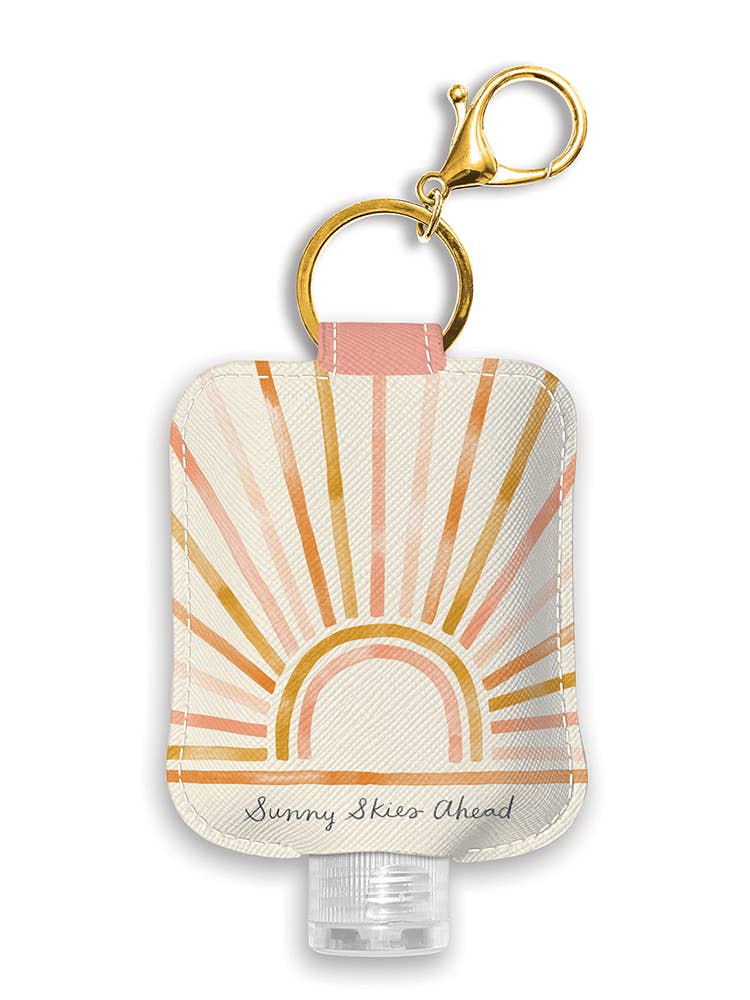 Sunny Skies Ahead  Hand Sanitizer Holder With Travel Bottle boho clothing, festival outfit, hippie style apparel | Elevated Hippie
