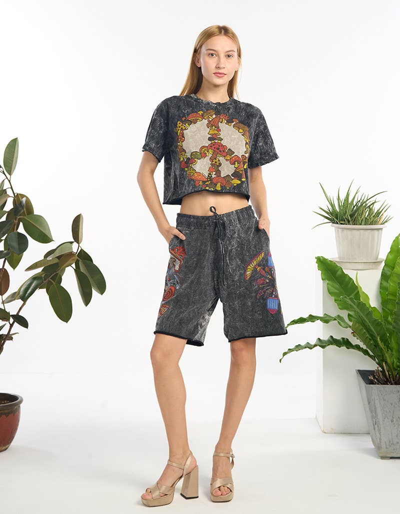 COTTON CROP TOP (TH-1973PK) boho clothing, festival outfit, hippie style apparel | Elevated Hippie