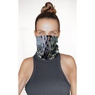 Robo Meltdown Black Holographic Flame Sexy Necksie Face Covering boho clothing, festival outfit, hippie style apparel | Elevated Hippie
