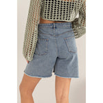 Distressed Denim Shorts – Mid Rise – Raw Hem – 5-Pocket Design – Casual Summer Cutoffs – USA Designed – Festival Ready - The Elevated Hippie