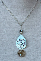 Breathe Peace Sign Necklace in Silver boho clothing, festival outfit, hippie style apparel | Elevated Hippie