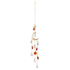 MOON WITH AMBER CRYSTAL SUNCATCHER boho clothing, festival outfit, hippie style apparel | Elevated Hippie