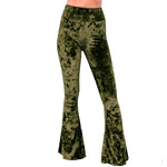 Velvet Bell Bottoms - Olive - The Elevated Hippie