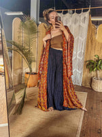 BOHO Silk Bell Sleeve Long Maxi Kimono Duster Cardigan - The Elevated Hippie