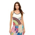 Yak & Yeti - Boho Hippy Patchwork Ribbed Tank Top boho clothing, festival outfit, hippie style apparel | Elevated Hippie