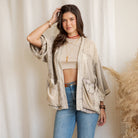 Young Threads Boho Mixed-Print Kimono Cardigan with Pockets boho clothing, festival outfit, hippie style apparel | Elevated Hippie