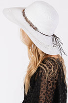 Evil Eye and Multi Design Band Wide Brim Straw Hat boho clothing, festival outfit, hippie style apparel | Elevated Hippie