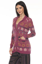 Fair Isle Mushroom Cardigan - The Elevated Hippie