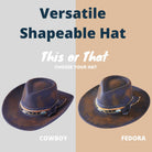 Distressed Fabric Multi Band Cowgirl Fedora Hat boho clothing, festival outfit, hippie style apparel | Elevated Hippie