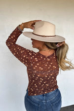 ANNIE VNECK MESH TOP