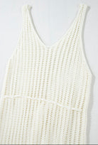 White Crochet Fringe Beach Cover Up Dress Festival boho clothing, festival outfit, hippie style apparel | Elevated Hippie