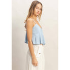 HYFVE Spaghetti Strap Peplum Top boho clothing, festival outfit, hippie style apparel | Elevated Hippie