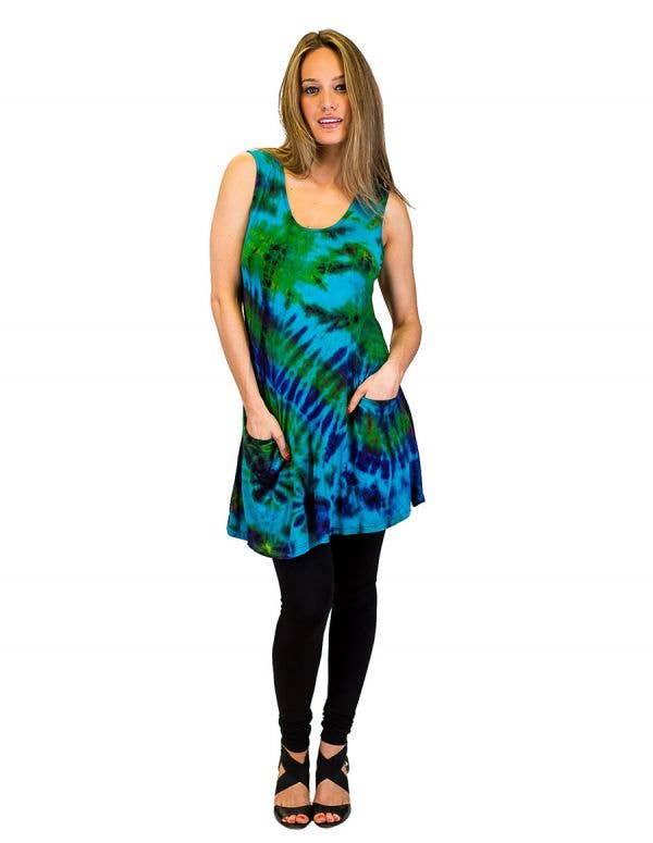 Sleeveless Tunic Viscose Spandex Dress boho clothing, festival outfit, hippie style apparel | Elevated Hippie