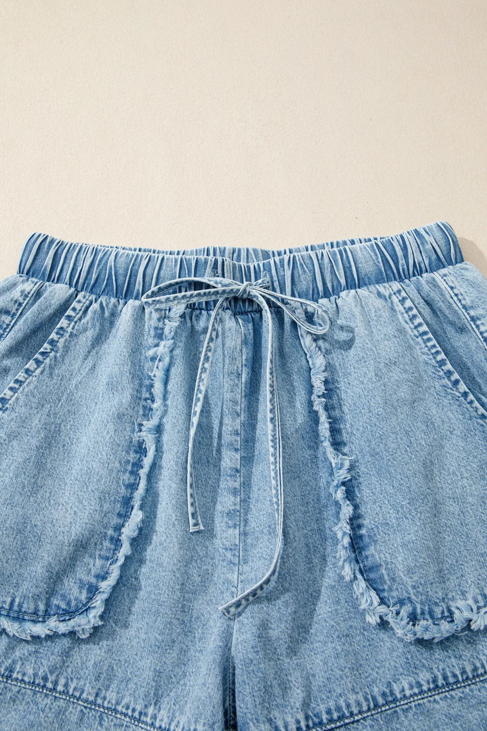 Myosotis Acid Wash Denim Shorts boho clothing, festival outfit, hippie style apparel | Elevated Hippie