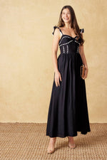 Sweetheart Ric Rac Ruffle Midi Dress - The Elevated Hippie