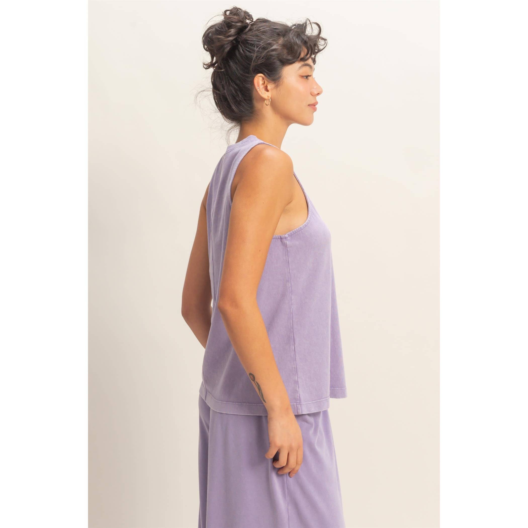 Mineral Washed Sleeveless Top boho clothing, festival outfit, hippie style apparel | Elevated Hippie