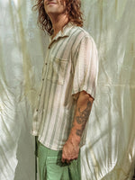 Men's Surfer Mesh Boho Cotton Button Up Tee Boho Men's Shirt - The Elevated Hippie
