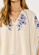 Sun-Kissed Embroidered Crinkle Gauze Top - The Elevated Hippie