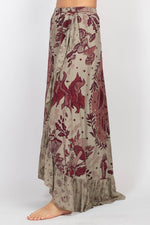 Mushroom Wrap Skirt – Boho Scarf Print Maxi - The Elevated Hippie