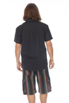 Cotton Slub Button Down Mens Short Sleeve Shirt boho clothing, festival outfit, hippie style apparel | Elevated Hippie