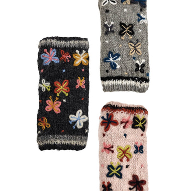 Boho Wool Fingerless Gloves - The Elevated Hippie