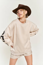 Be Yourself Love Yourself Printed Oversized Sweatshirt - The Elevated Hippie