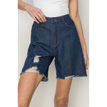 Distressed Denim Shorts – Mid Rise – Raw Hem – 5-Pocket Design – Casual Summer Cutoffs – USA Designed – Festival Ready - The Elevated Hippie