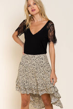 Boho Lace V-Neck Tee – Relaxed Fit Half Sleeve Top – Feminine Lace Detail – Easy Everyday Style – Multiple Sizes - The Elevated Hippie