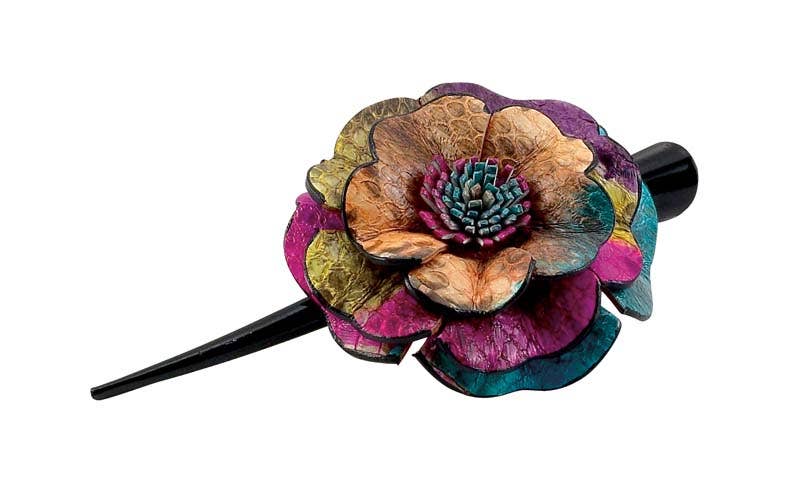 Large Multi Color Snakeskin Hair Clip boho clothing, festival outfit, hippie style apparel | Elevated Hippie