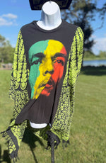 Upcycled Fabric Poncho Band / Graphic Tees - The Elevated Hippie