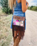 Hand Tooled Clear Purse Crossbody - Concert /Game Day Stadium