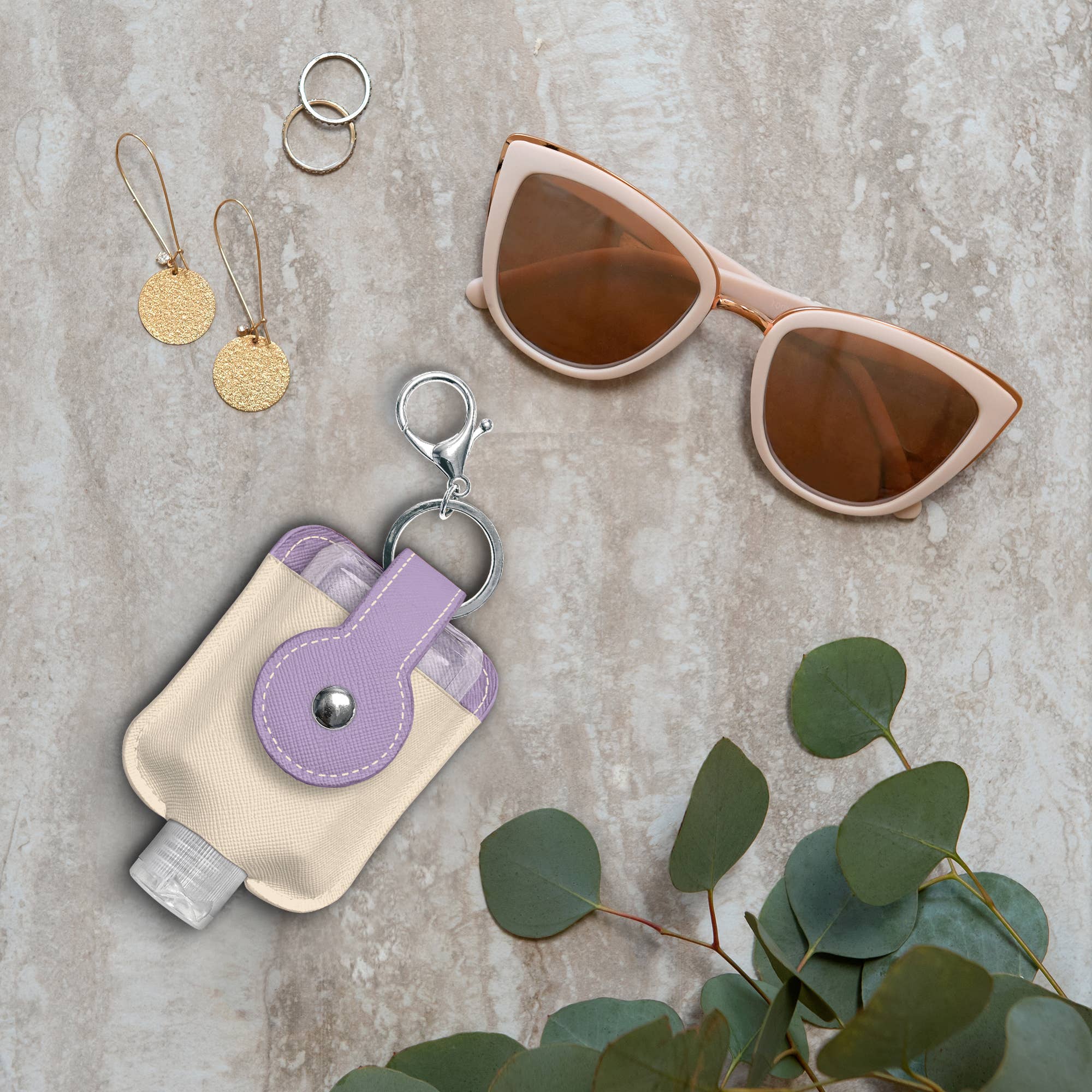 Energy Flows Hand Sanitizer Holder with Travel Bottle boho clothing, festival outfit, hippie style apparel | Elevated Hippie